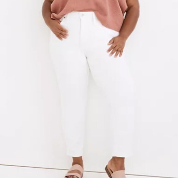 Madewell stovepipe white stretch denim jeans plus size 20W‎ - Picture 1 of 10